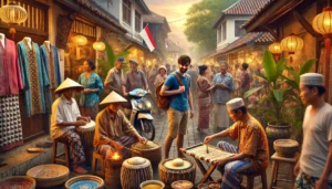 daily activities of local Yogyakarta residents that may be interesting to foreign travelers