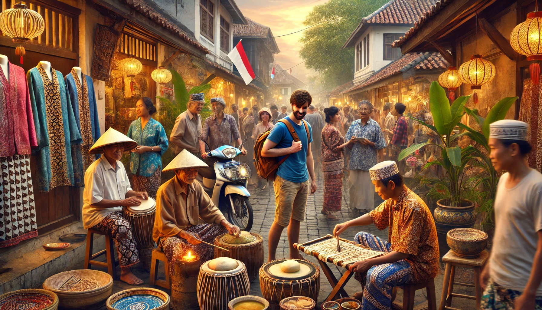 daily activities of local Yogyakarta residents that may be interesting to foreign travelers